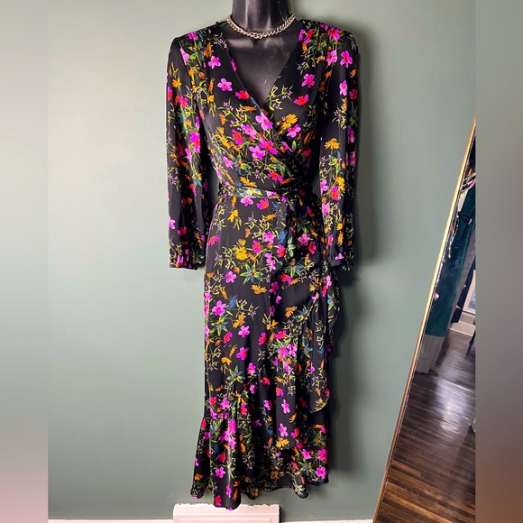 Floral midi wrap dress - Picture 1 of 5